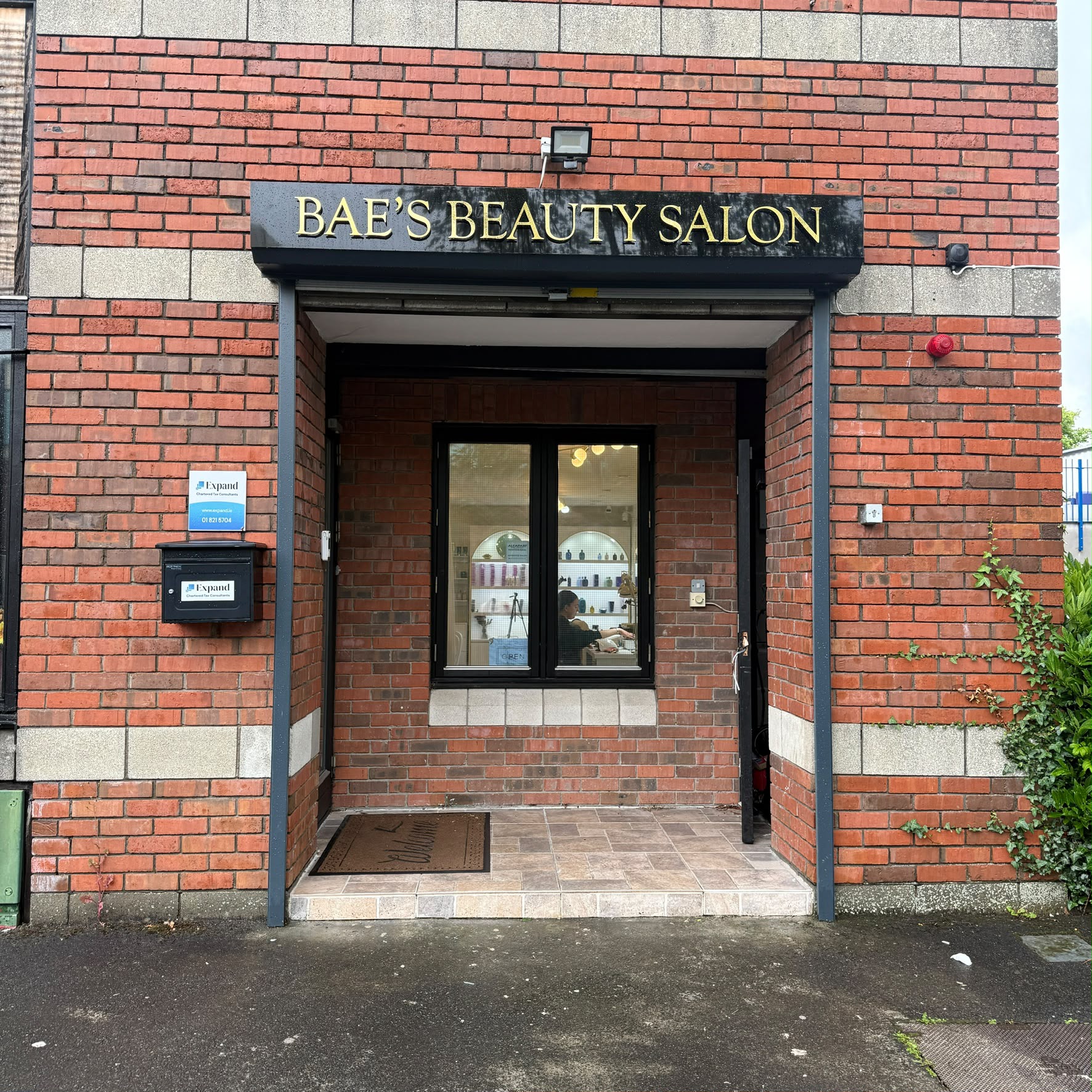 Bae's Beauty Salon shopfront in Coolmine, Dublin 15